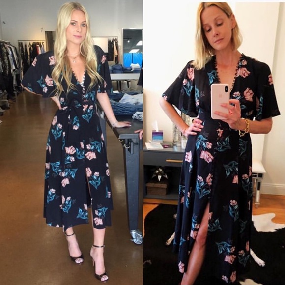 Nicholas Piper Floral Silk Midi Dress NWT - Picture 7 of 8